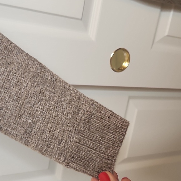 NWT JUSTFAB Women's Taupe/Tan Quarter Zip Sweater Midi Maxi Dress Size S - Picture 8 of 14